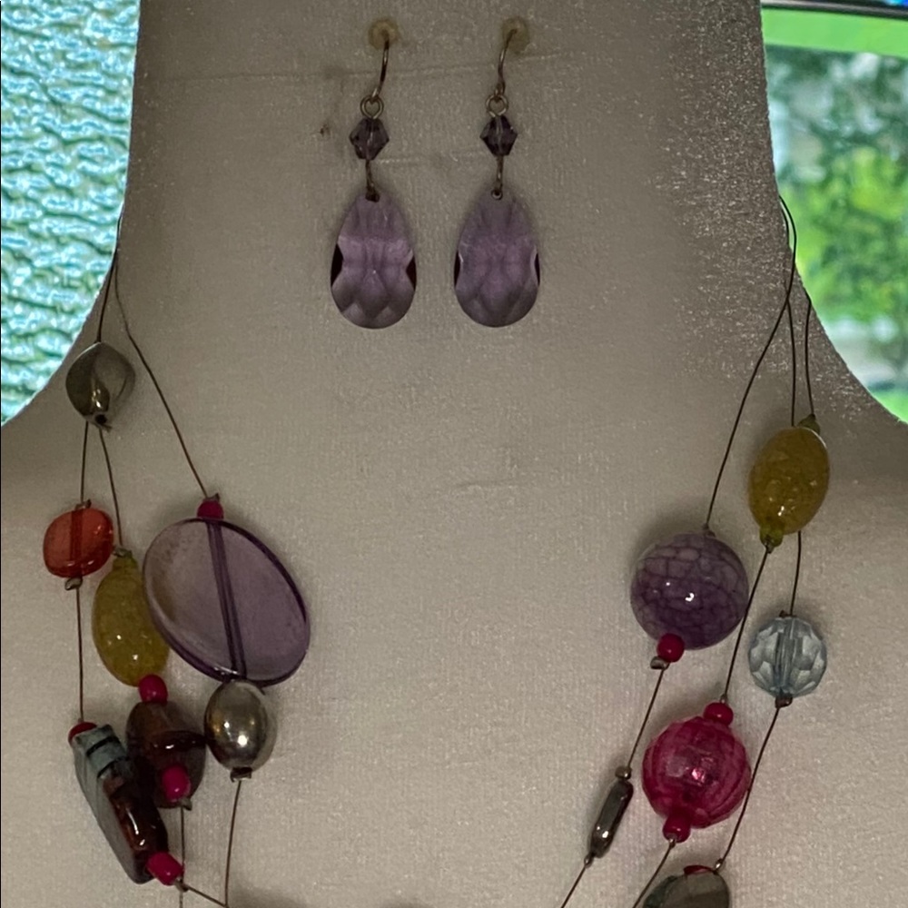 Necklace and earrings